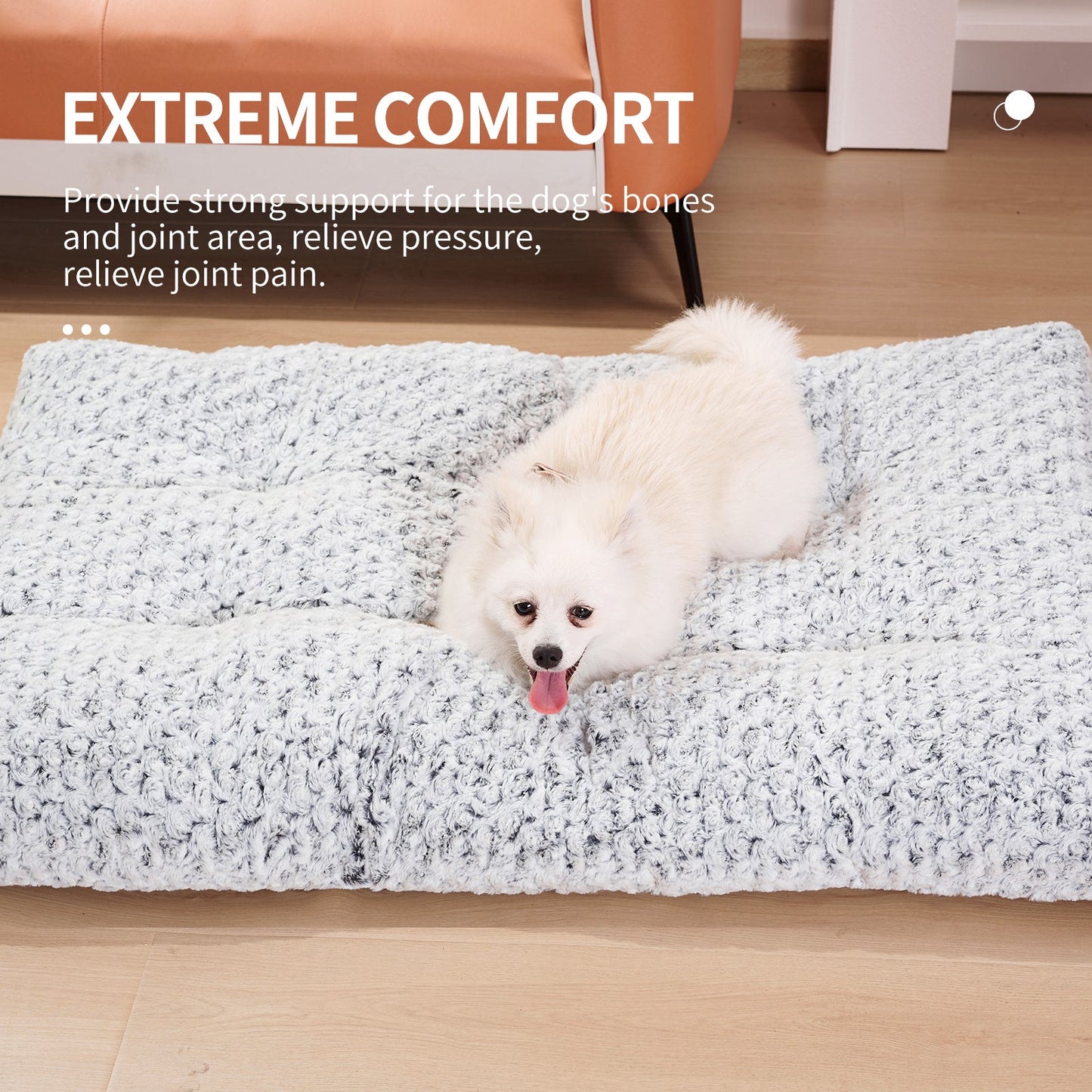 Thickened Rose Velvet Dog Bed